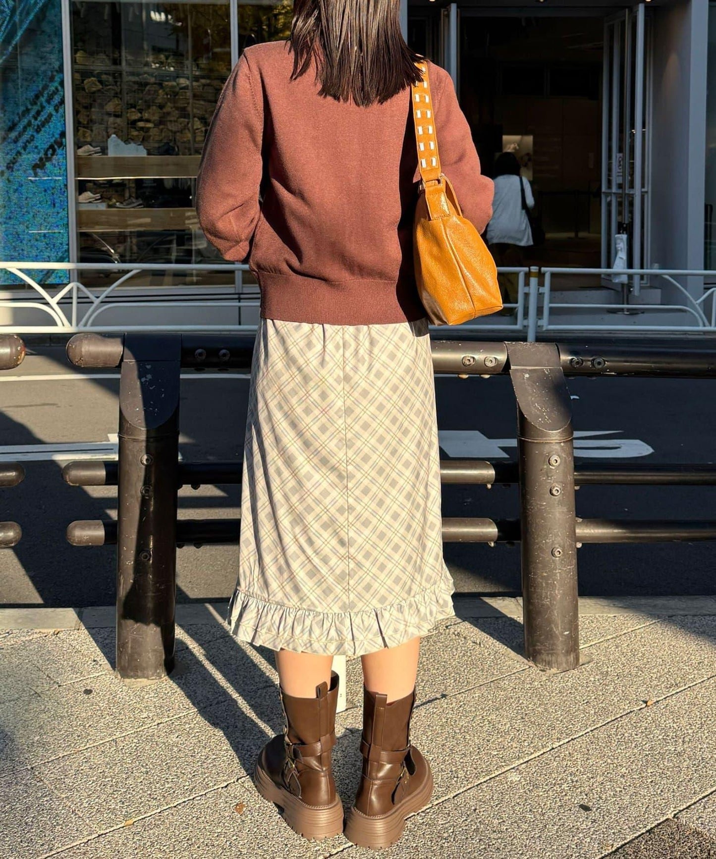 【neutral by ciaopanic】格紋喇叭裙