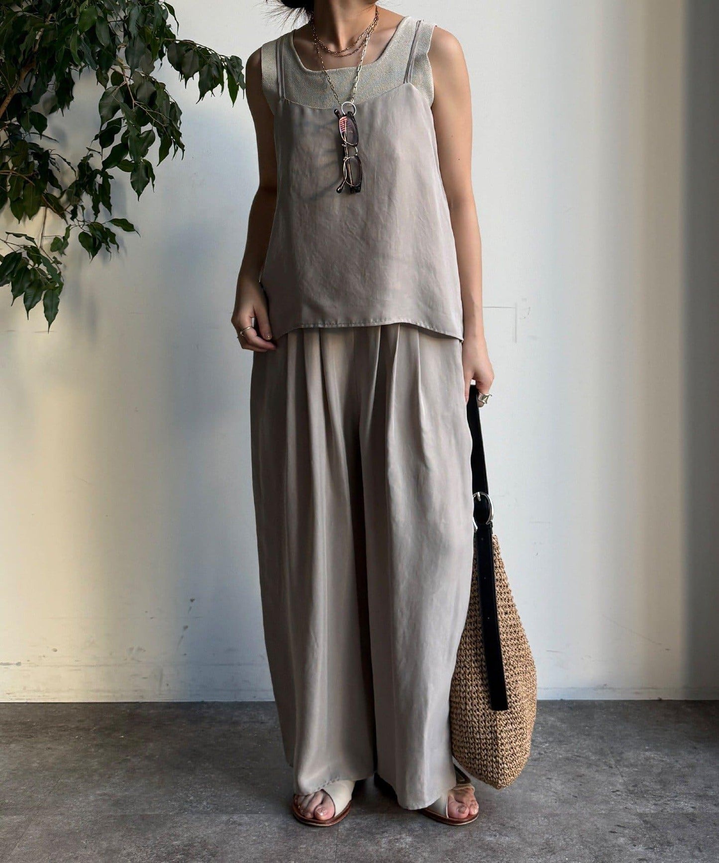 【套裝可搭配】醋酸人造絲吊帶背心