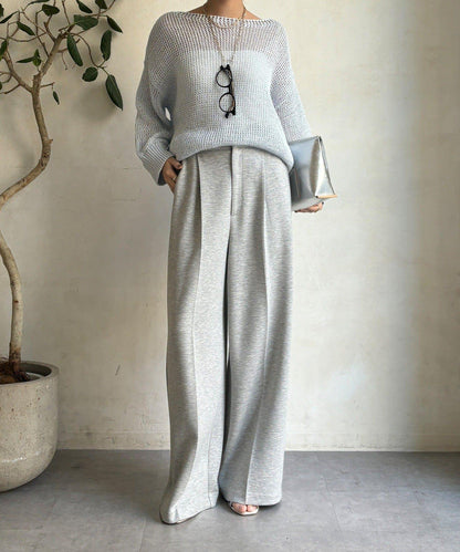 中縫壓褶西裝褲