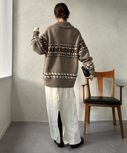 北歐風拉鍊開衫