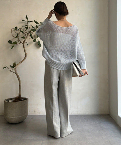 中縫壓褶西裝褲