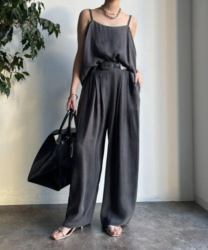 【套裝可搭配】醋酸纖維人造絲褶皺長褲