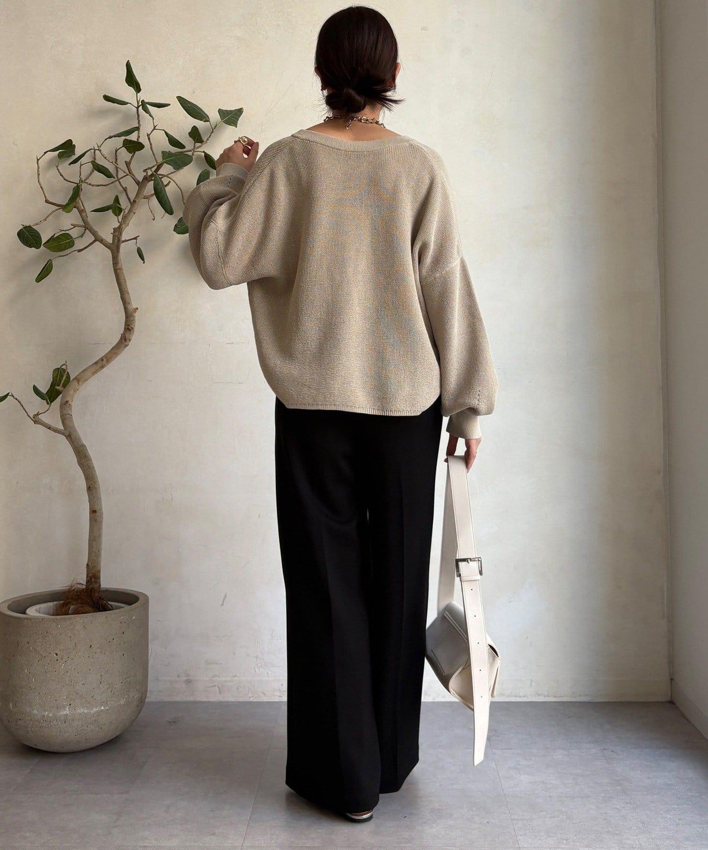 中縫壓褶西裝褲