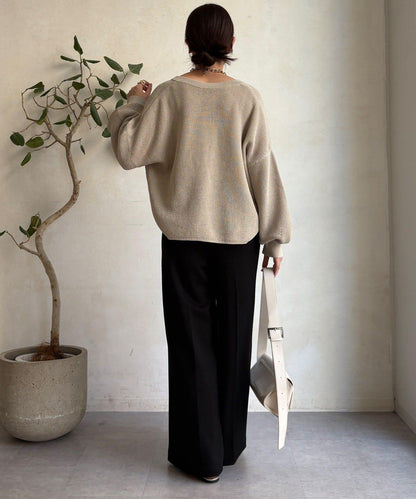 中縫壓褶西裝褲