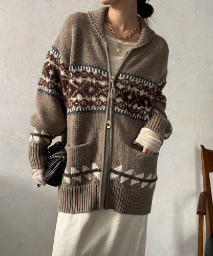 北歐風拉鍊開衫