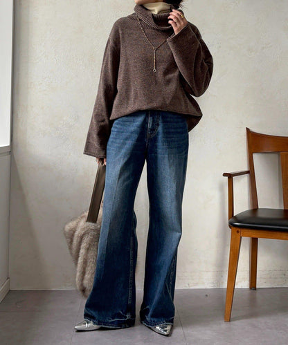 燈芯絨高領套頭衫