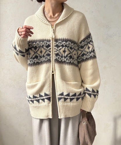 北歐風拉鍊開衫