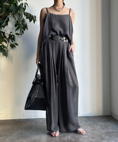 【套裝可搭配】醋酸纖維人造絲褶皺長褲