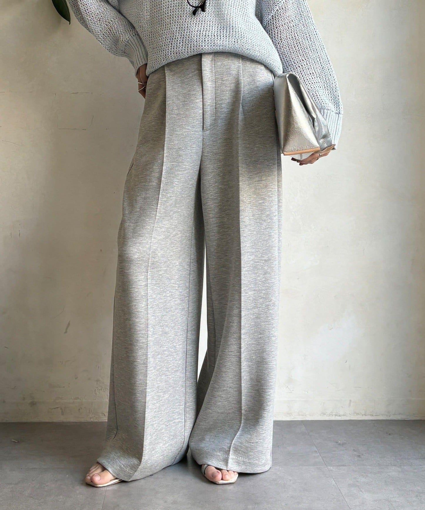 中縫壓褶西裝褲