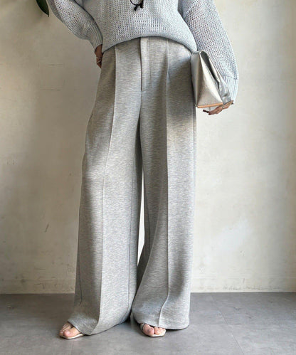 中縫壓褶西裝褲