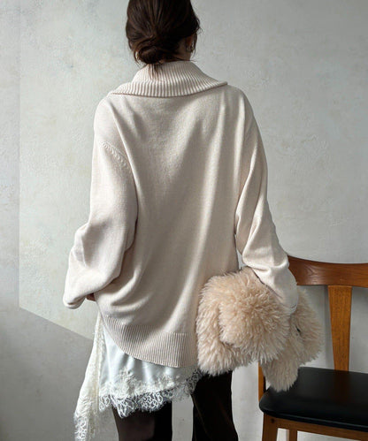 燈芯絨高領套頭衫