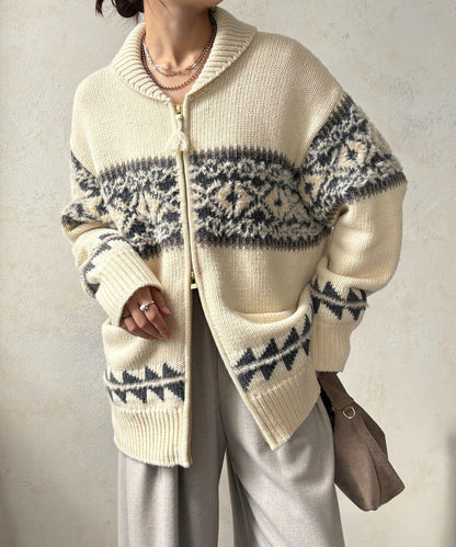 北歐風拉鍊開衫