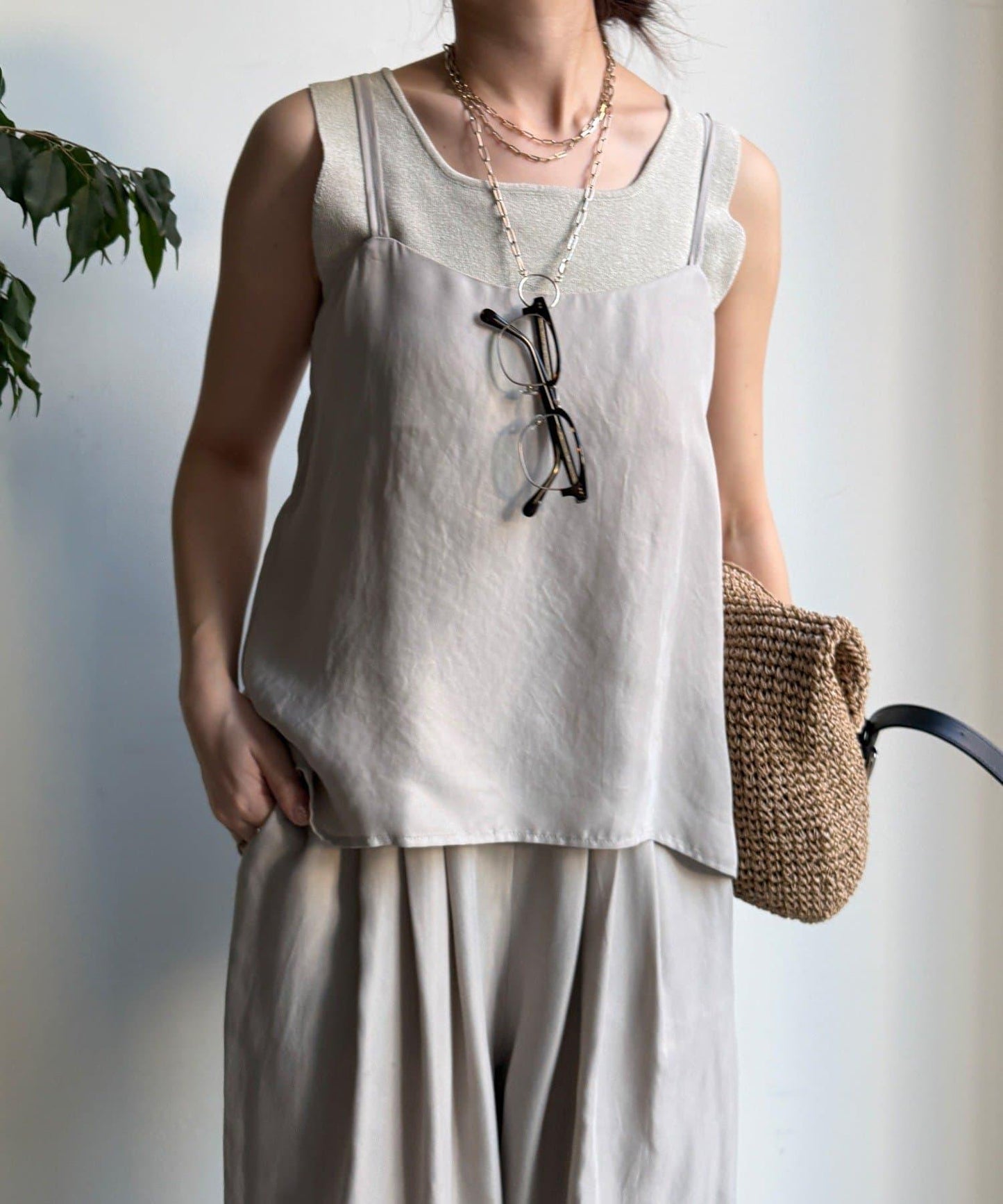 【套裝可搭配】醋酸人造絲吊帶背心