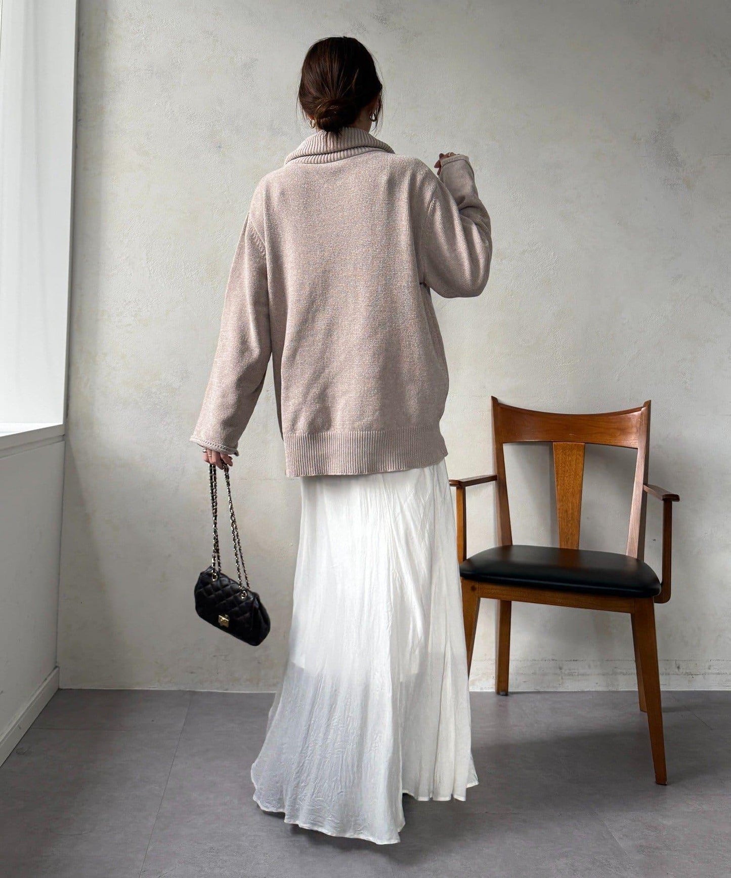 燈芯絨高領套頭衫