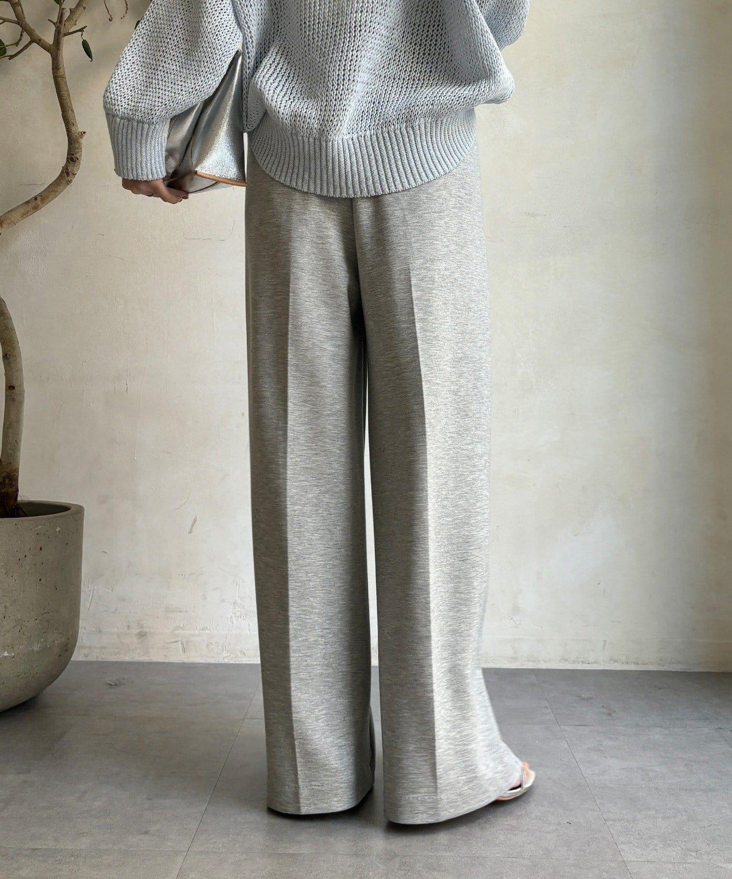 中縫壓褶西裝褲