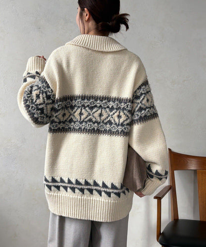 北歐風拉鍊開衫