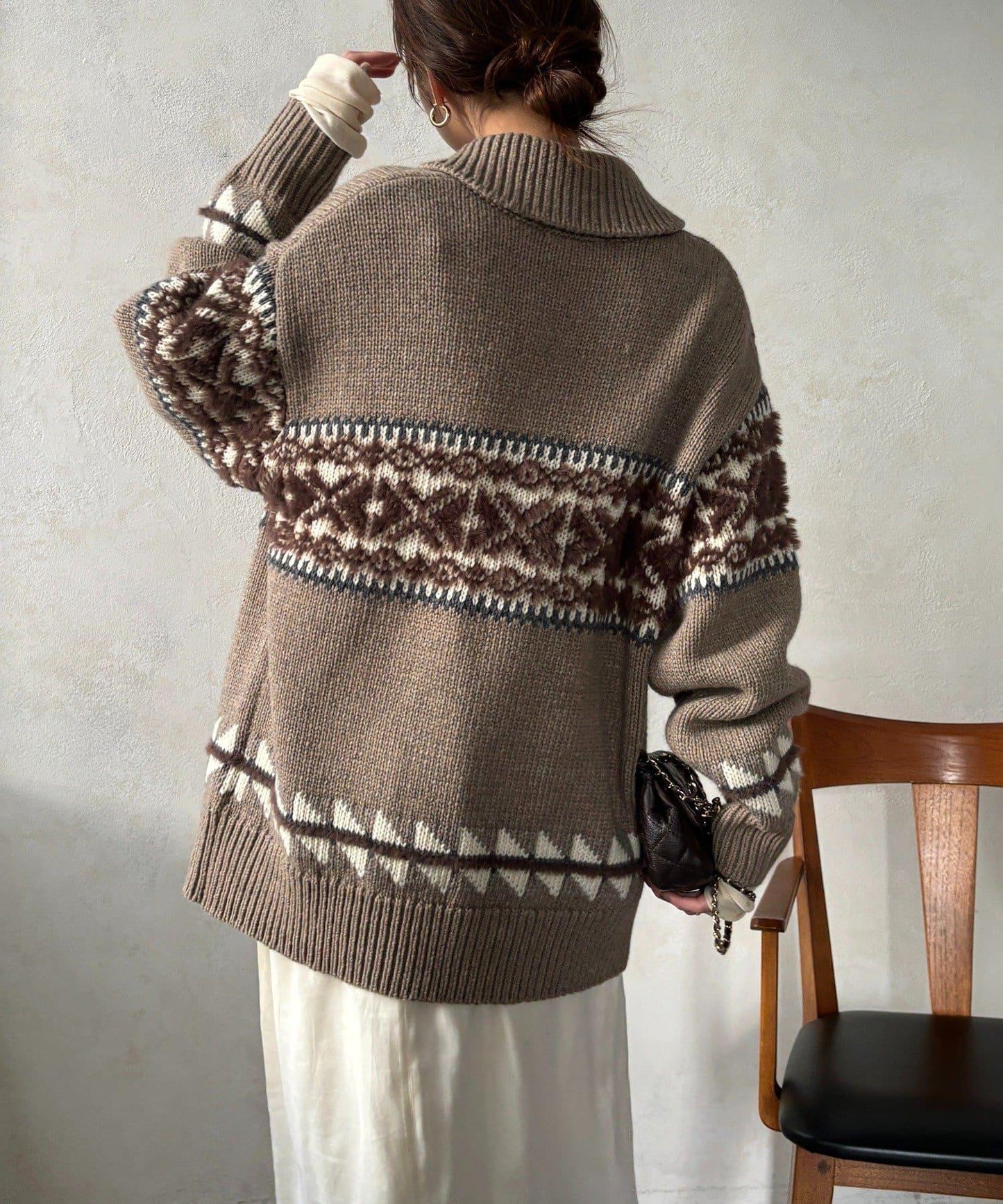 北歐風拉鍊開衫