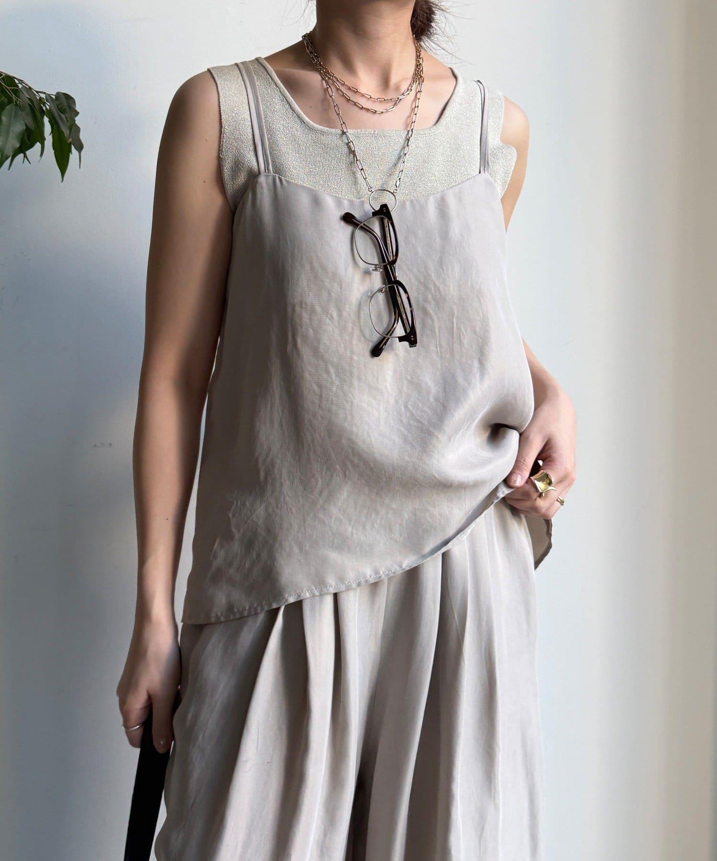 【套裝可搭配】醋酸人造絲吊帶背心