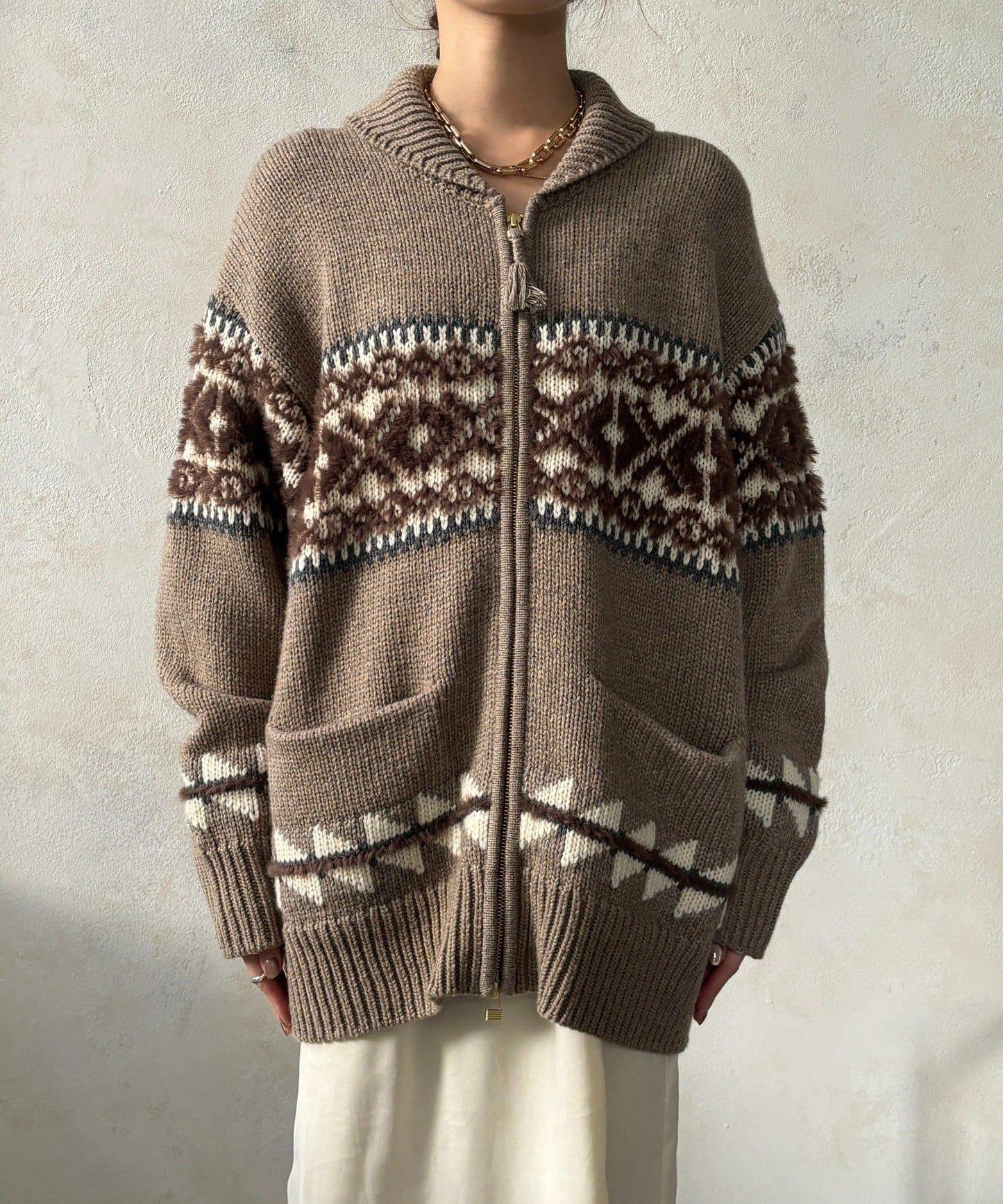 北歐風拉鍊開衫