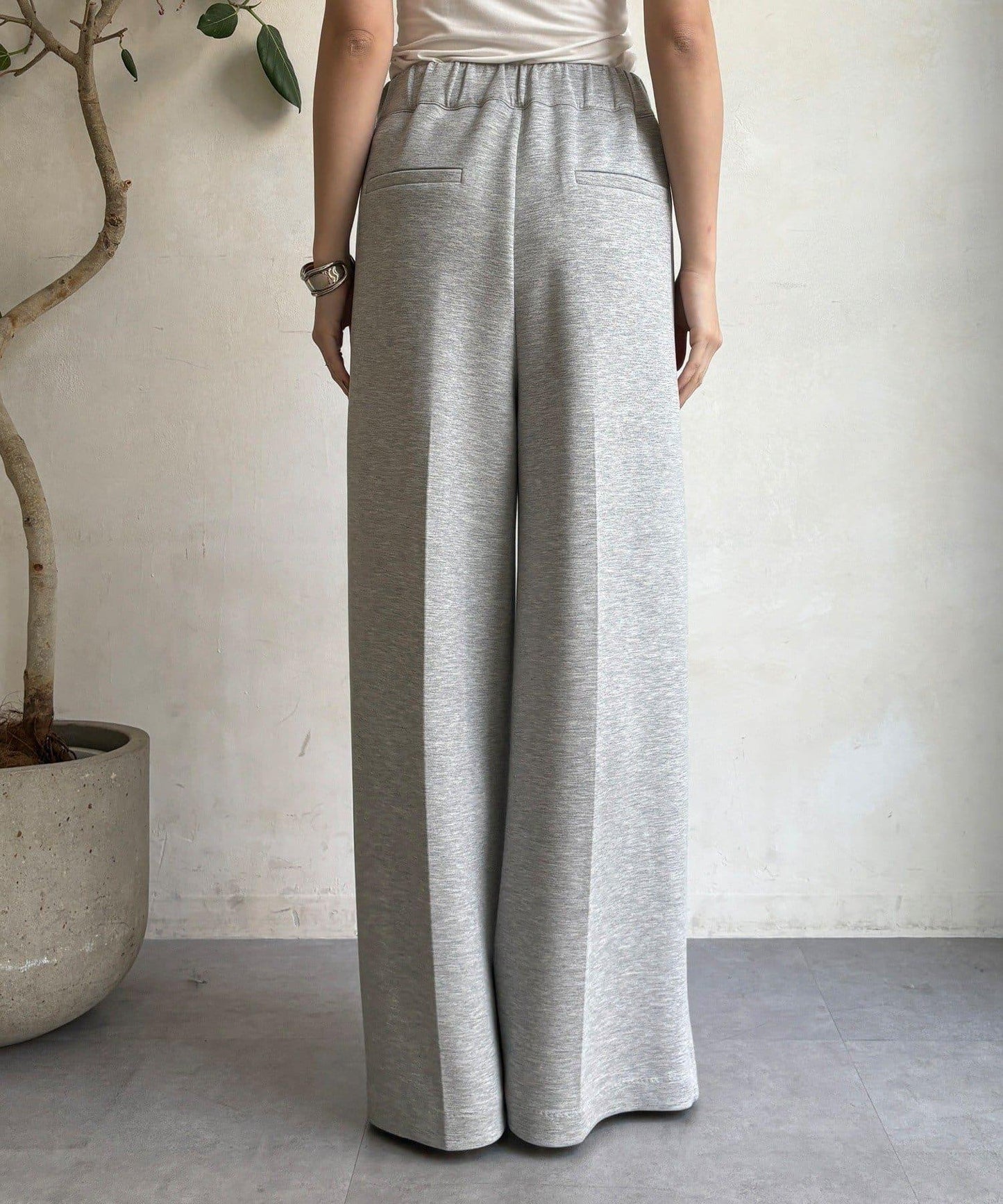 中縫壓褶西裝褲