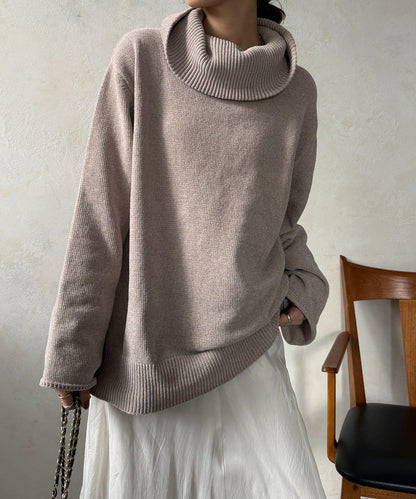 燈芯絨高領套頭衫