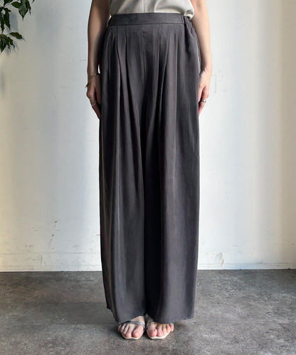 【套裝可搭配】醋酸纖維人造絲褶皺長褲