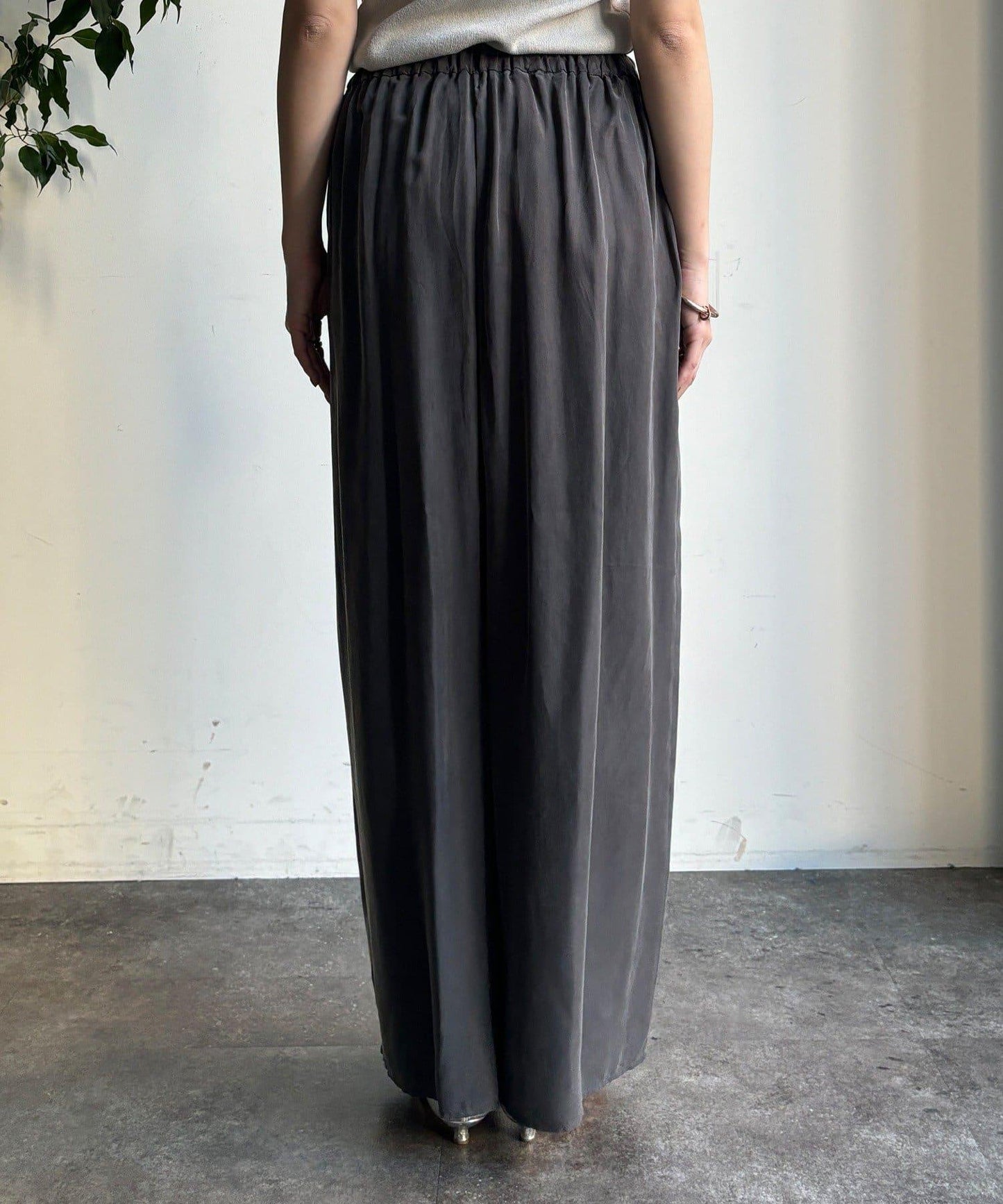 【套裝可搭配】醋酸纖維人造絲褶皺長褲