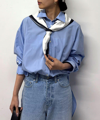 【MANAKA聯名】條紋襯衫絲巾套裝