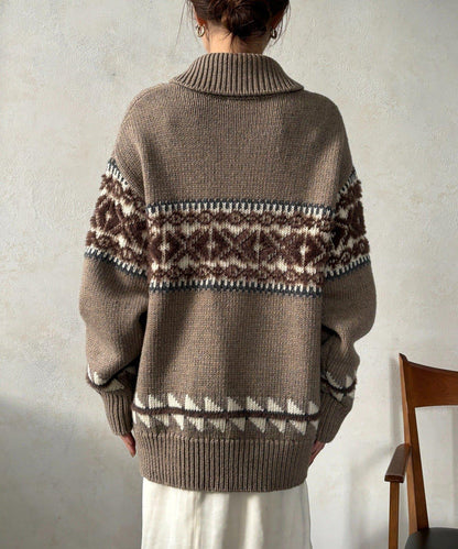 北歐風拉鍊開衫