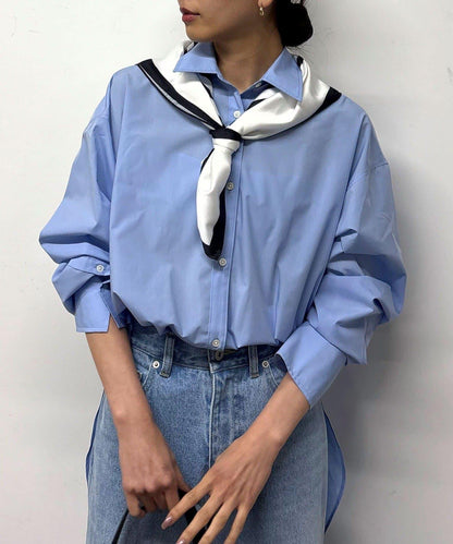 【MANAKA聯名】條紋襯衫絲巾套裝