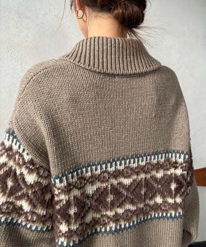 北歐風拉鍊開衫