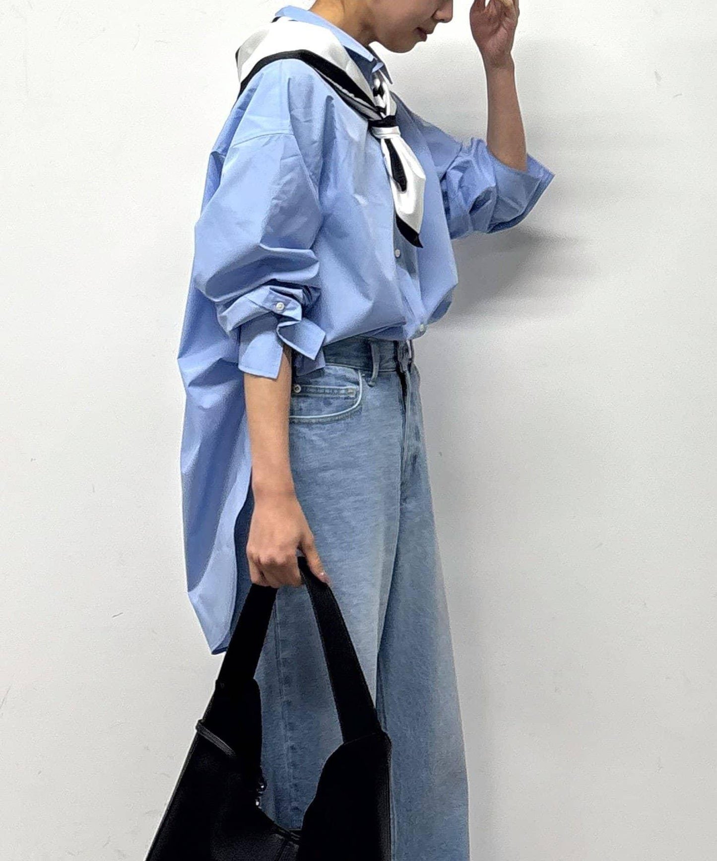 【MANAKA聯名】條紋襯衫絲巾套裝