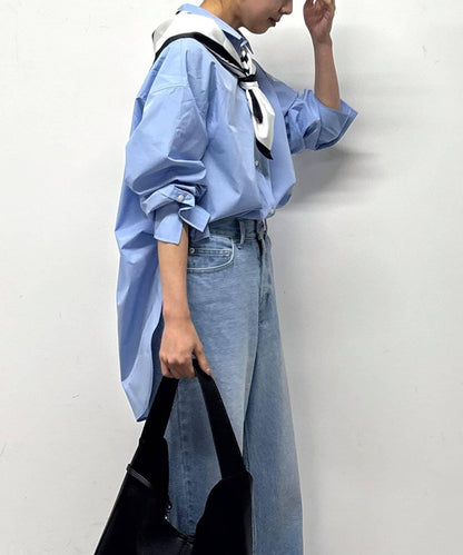 【MANAKA聯名】條紋襯衫絲巾套裝