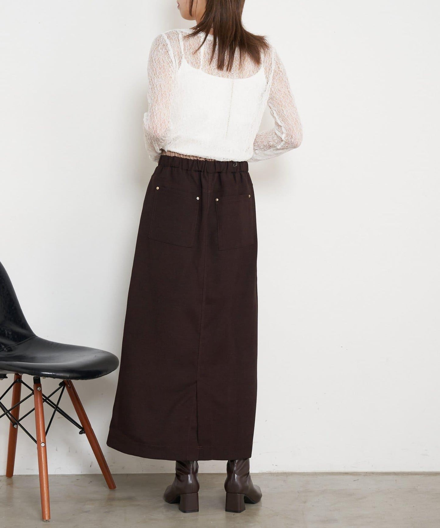 蕾絲透視針織衫