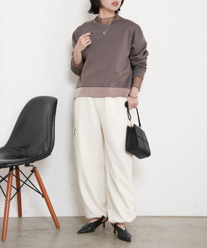 雙拉鍊紙板套頭衫