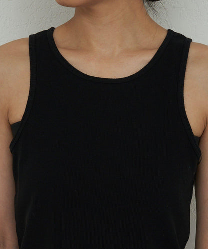 【前後兩穿】高捻彈力羅紋背心