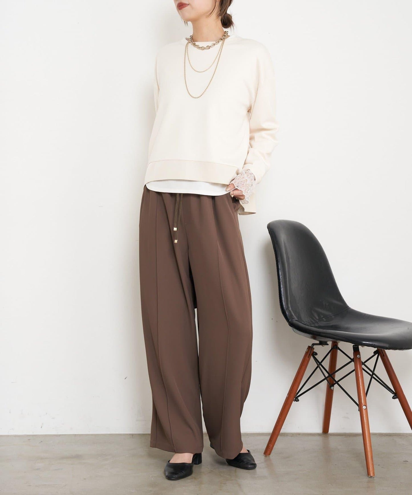 雙拉鍊紙板套頭衫