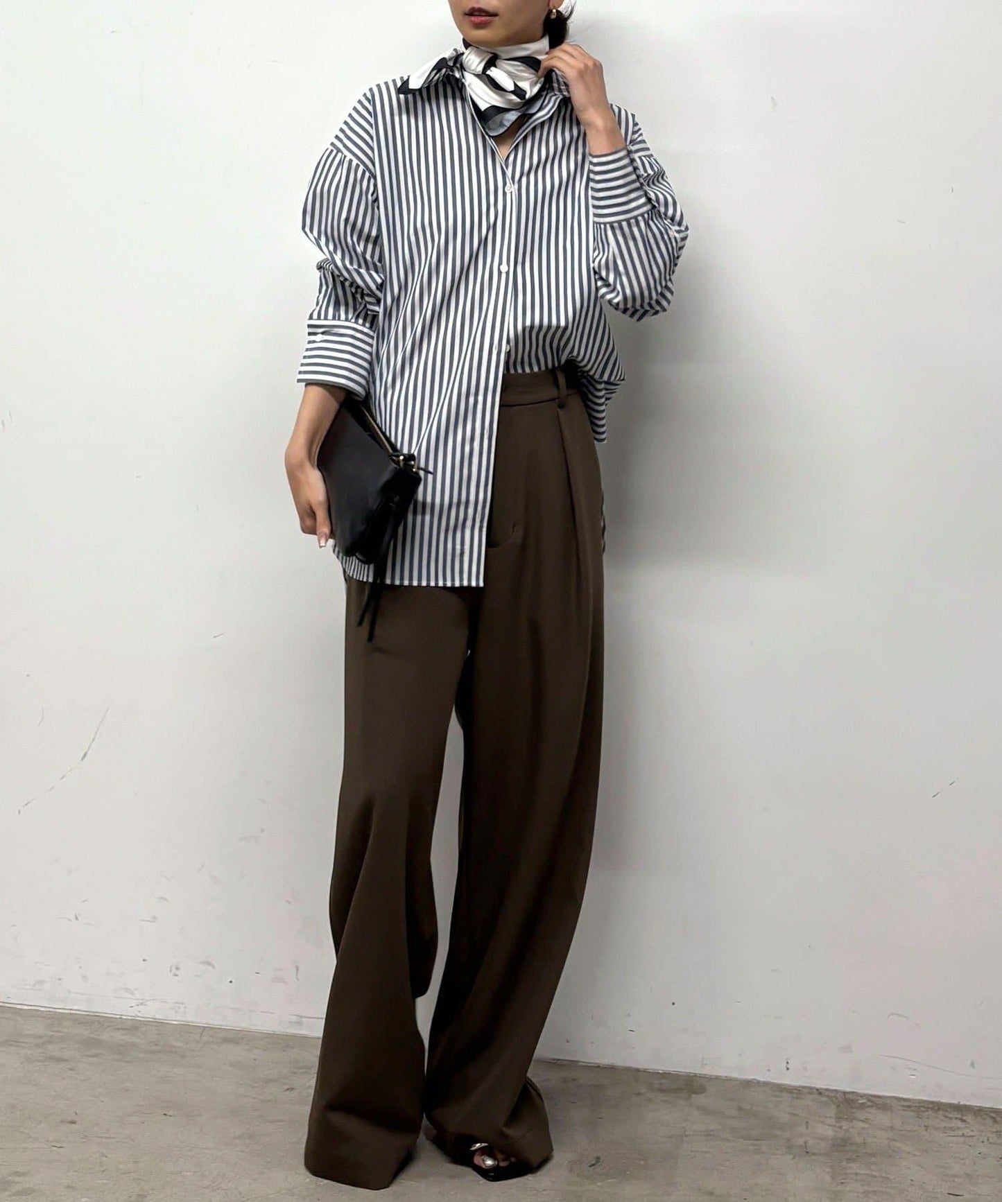 【MANAKA聯名】條紋襯衫絲巾套裝