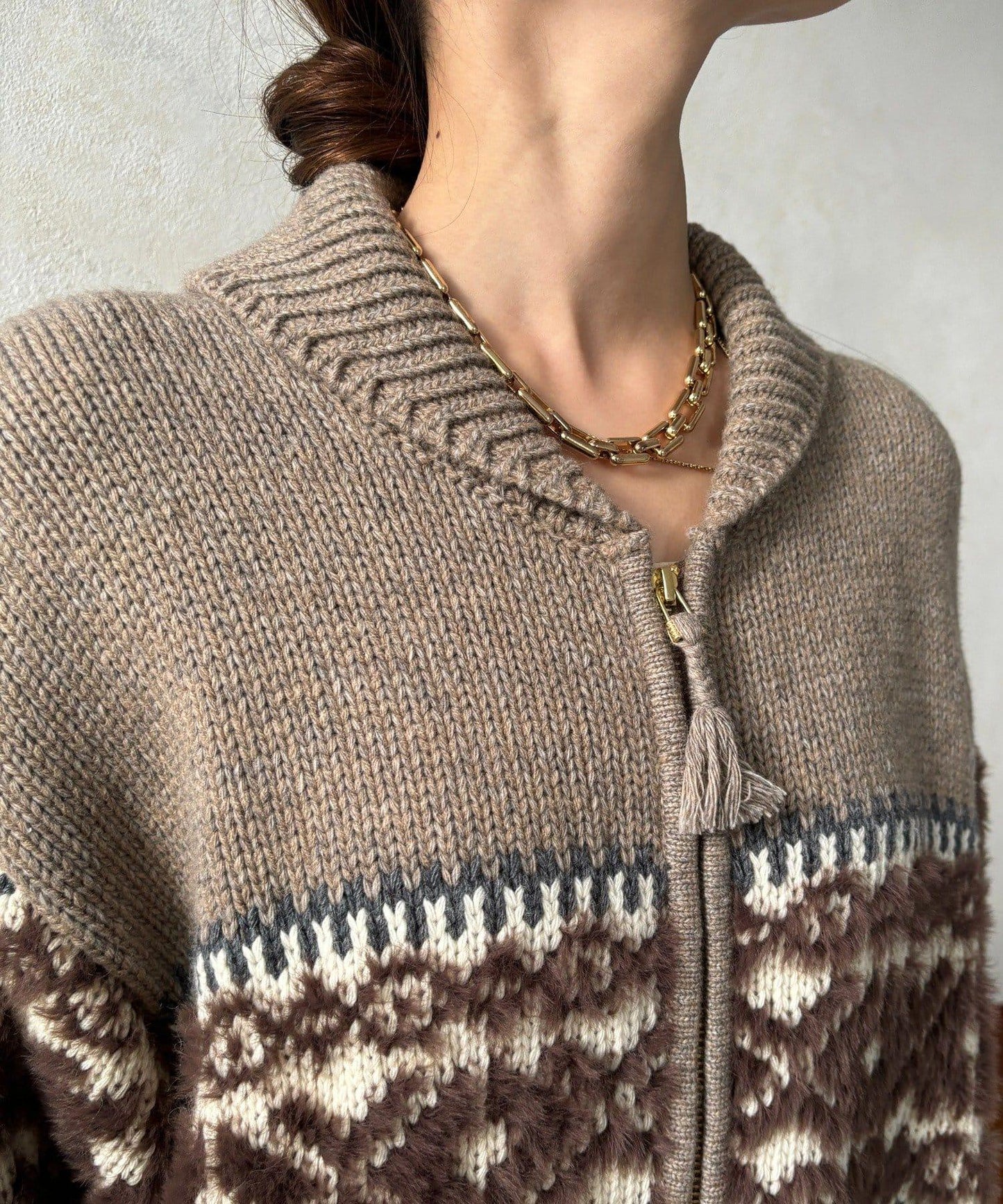 北歐風拉鍊開衫