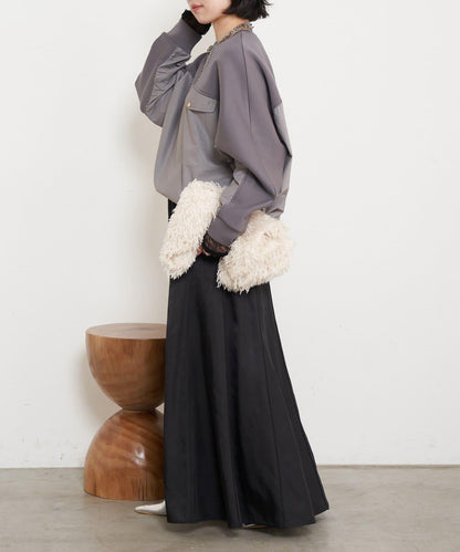 布料拼接雙面針織衛衣