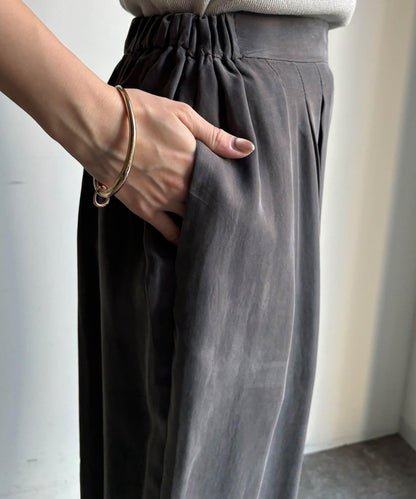 【套裝可搭配】醋酸纖維人造絲褶皺長褲