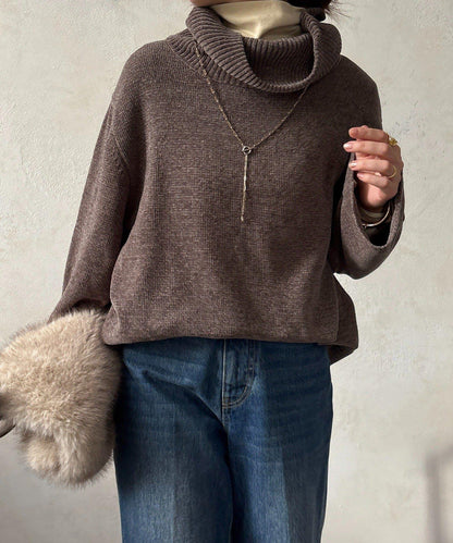 燈芯絨高領套頭衫