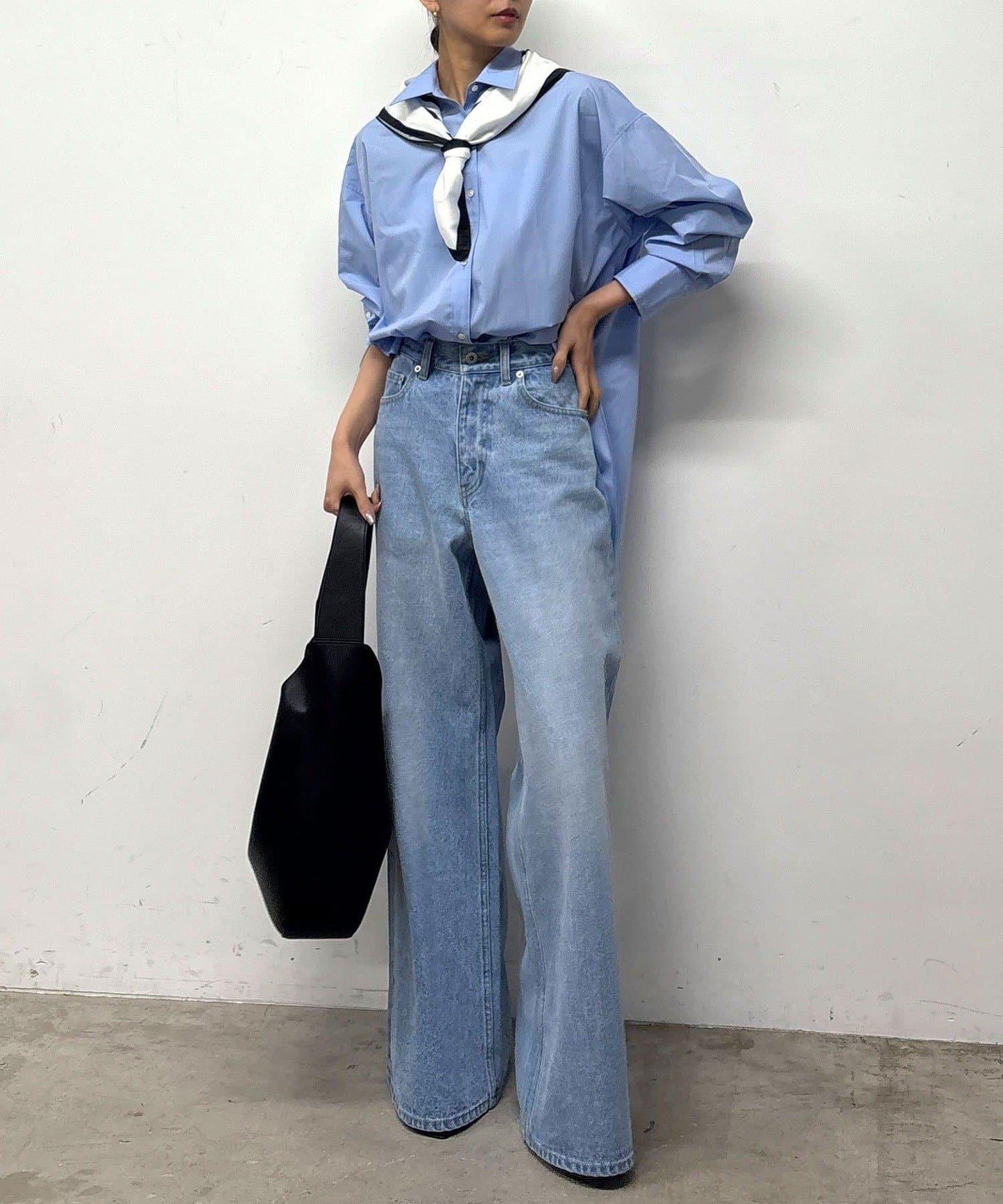 【MANAKA聯名】條紋襯衫絲巾套裝