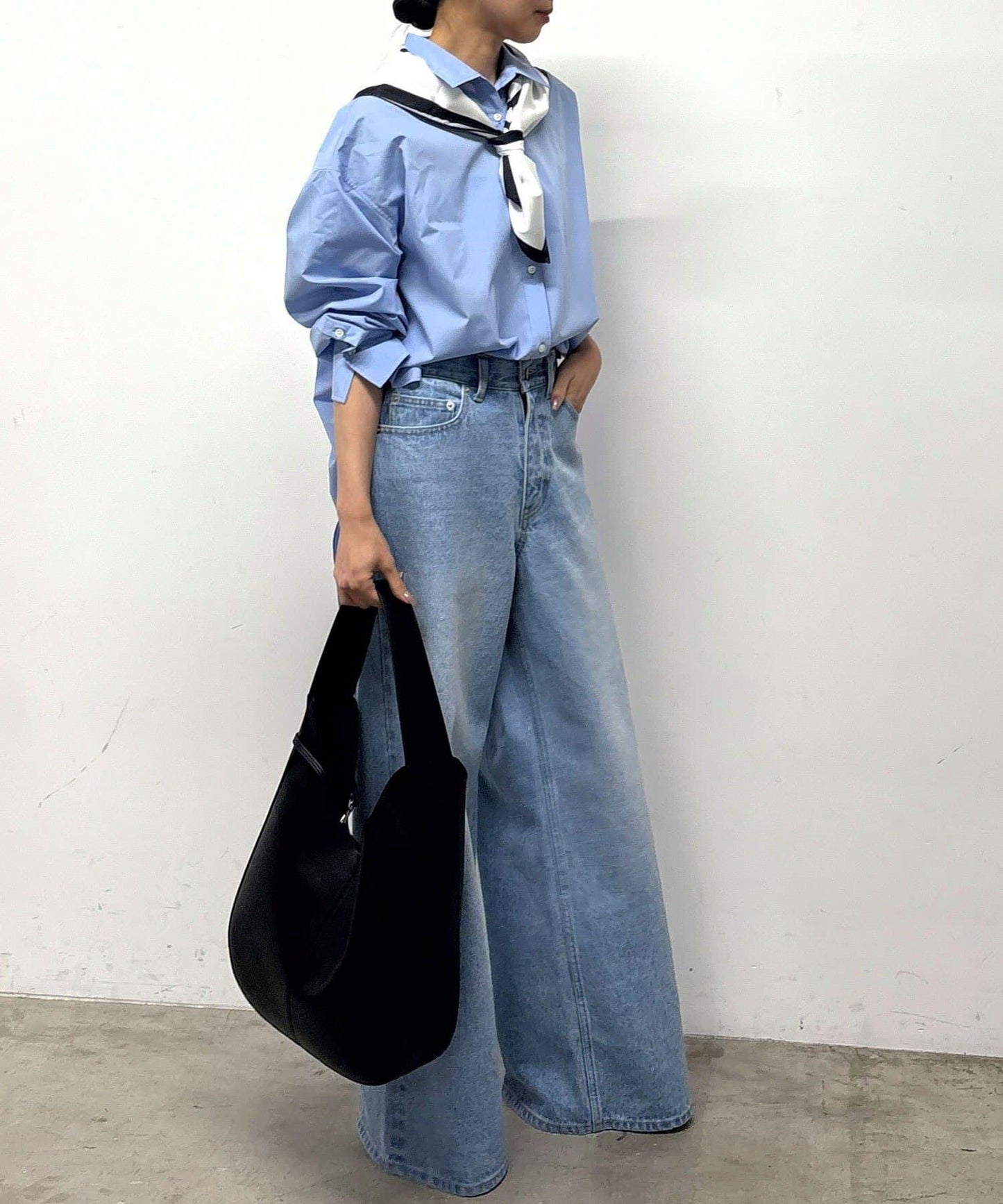 【MANAKA聯名】條紋襯衫絲巾套裝