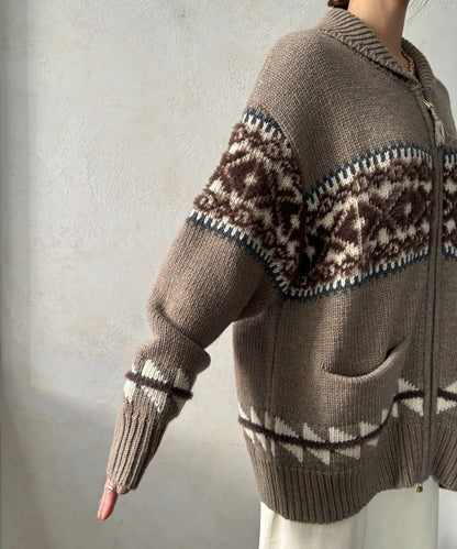 北歐風拉鍊開衫