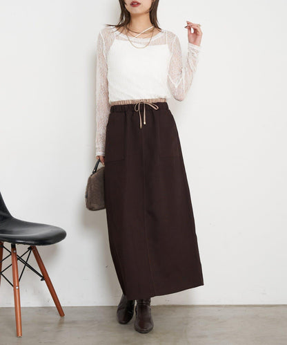 蕾絲透視針織衫