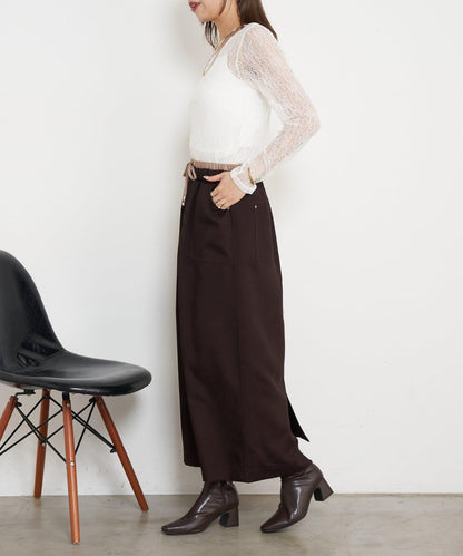 蕾絲透視針織衫