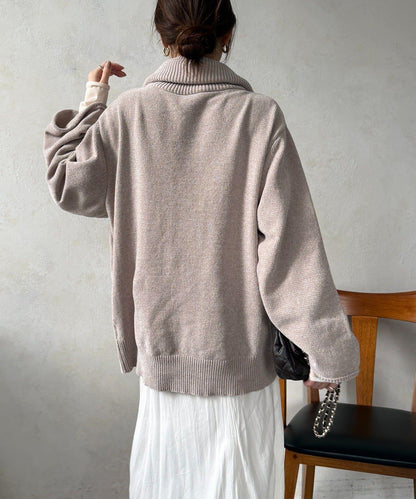 燈芯絨高領套頭衫