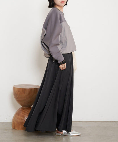 布料拼接雙面針織衛衣