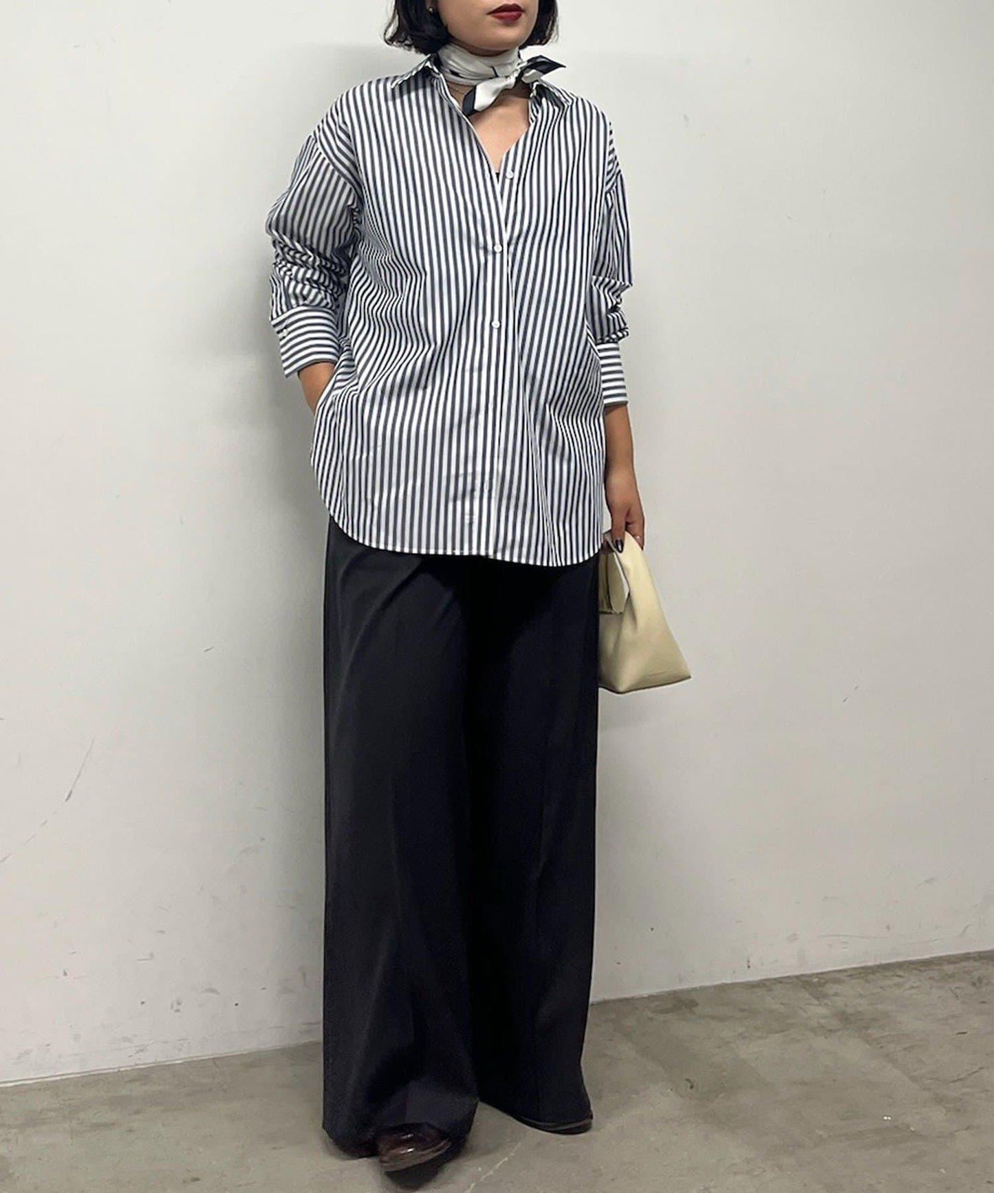 【MANAKA聯名】條紋襯衫絲巾套裝